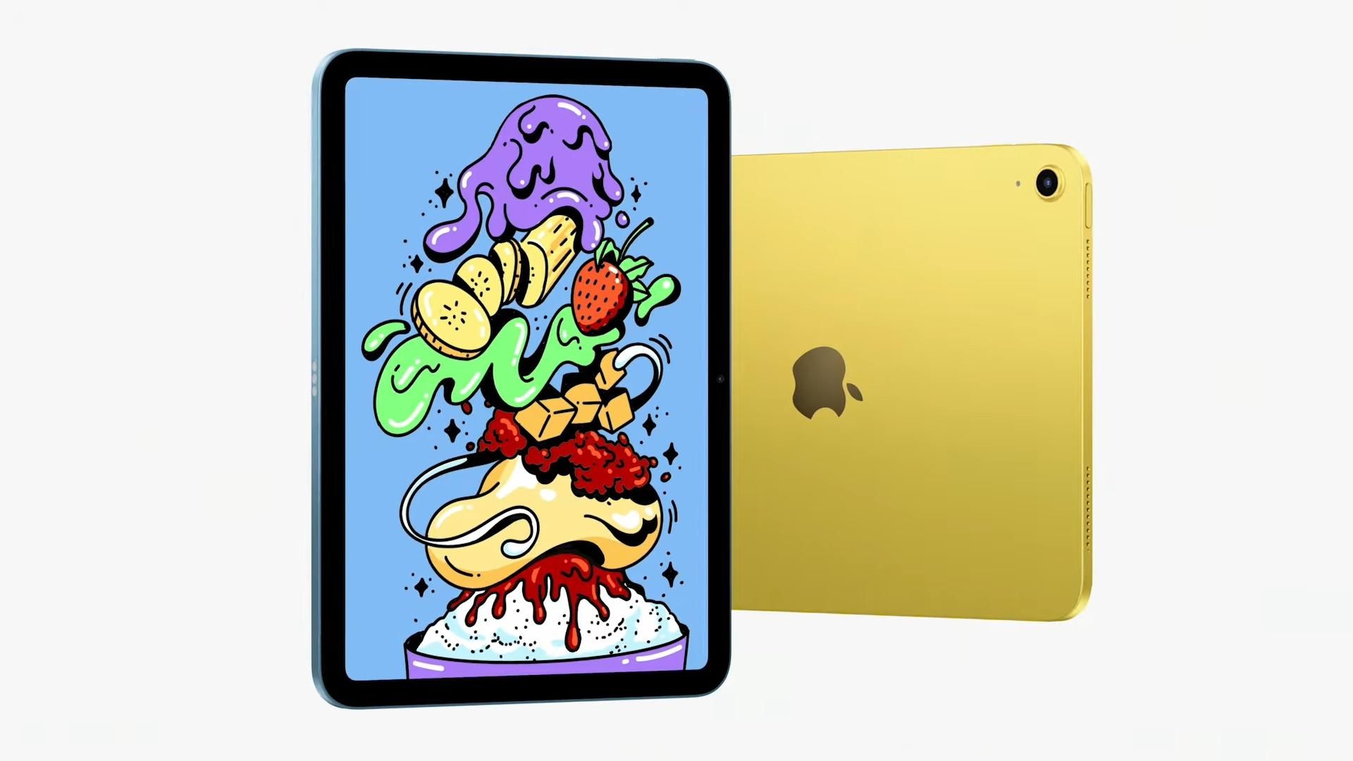 iPad 10 Potret dan Lansekap Biru dan Kuning