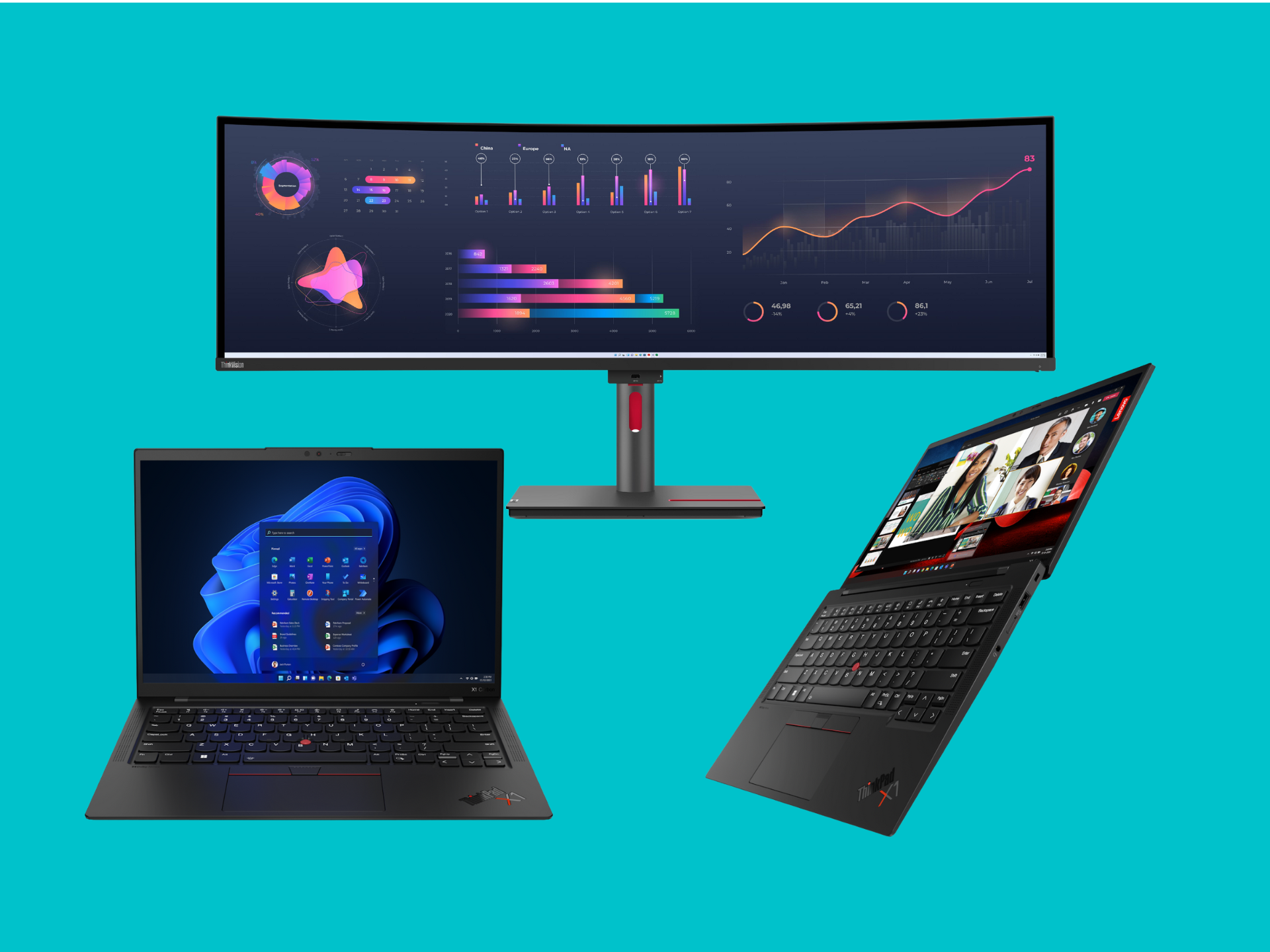 Lenovo ThinkPad laptop and ThinkVision device announcement 2022