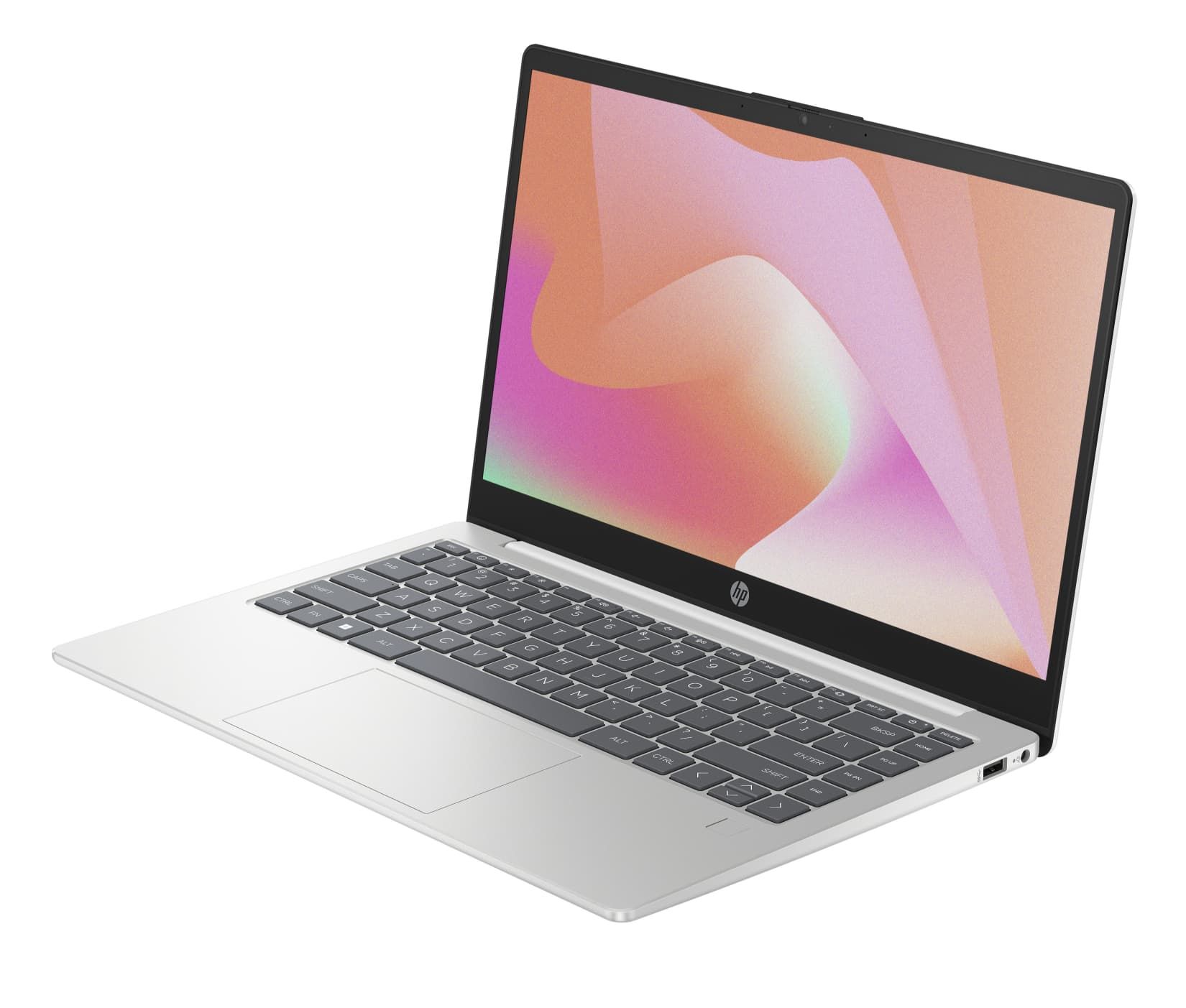 HP 14-Zoll-Laptop-PC_ DiamondWhiteVorderseiteLinks