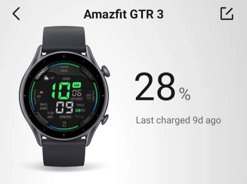 Amazfit GTR 3 battery life