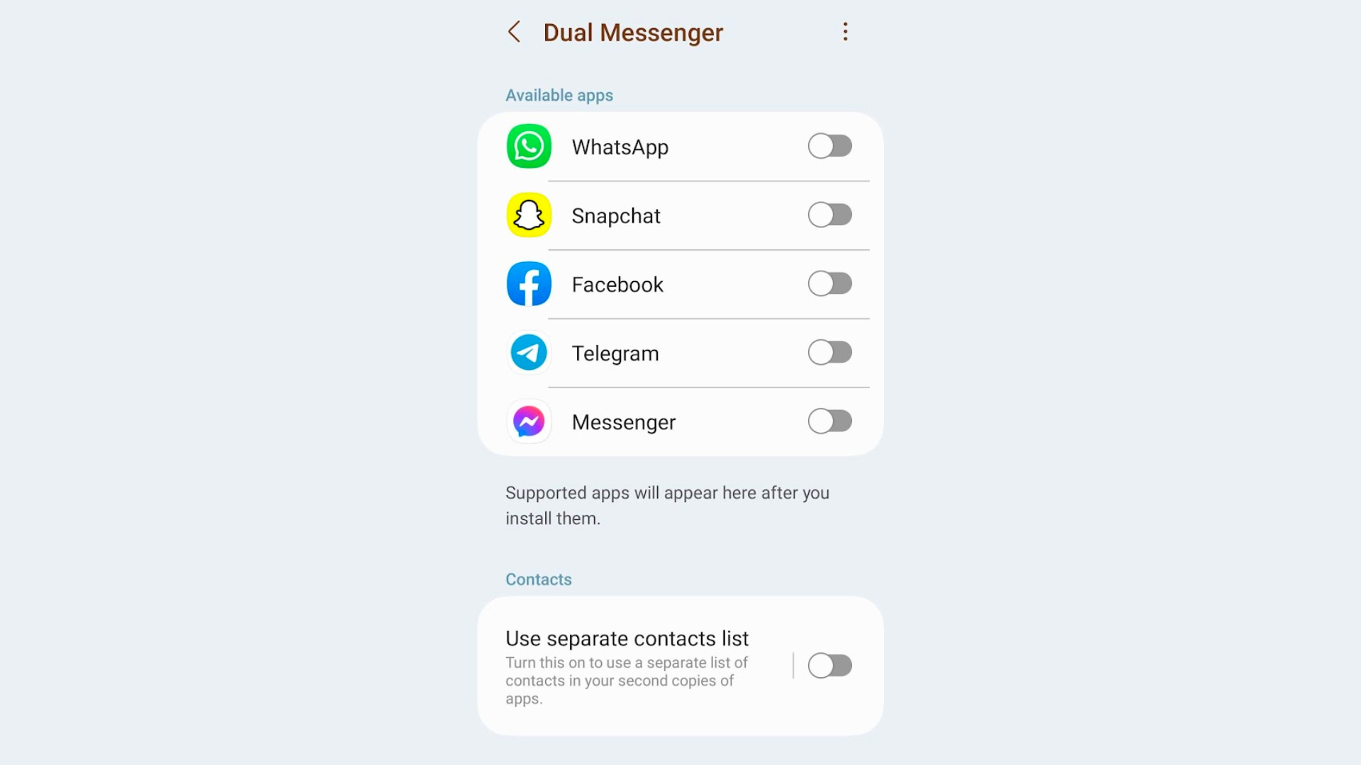 Double messagerie sur Samsung One UI 5.1