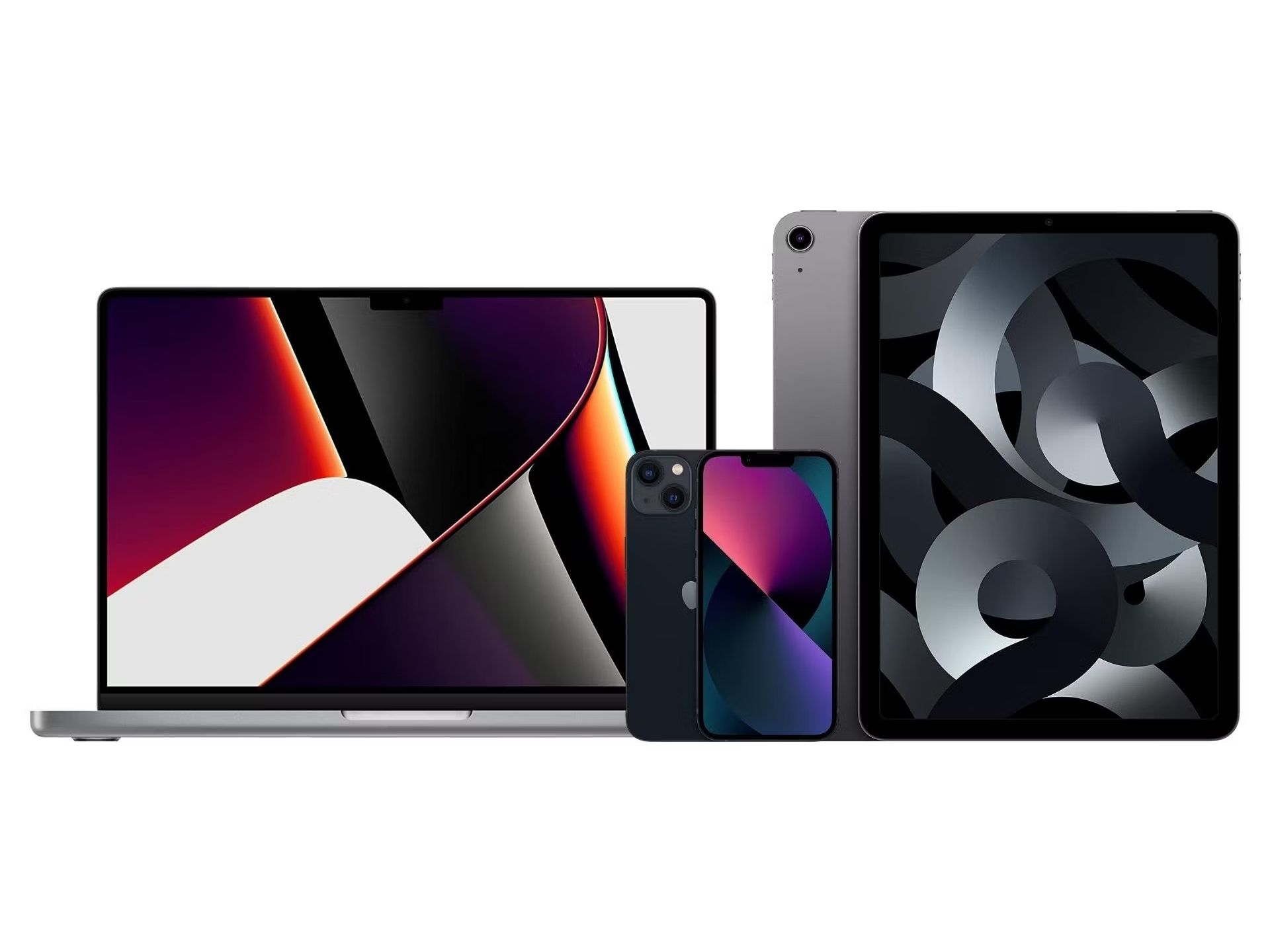 Resized Apple ecosystem devices