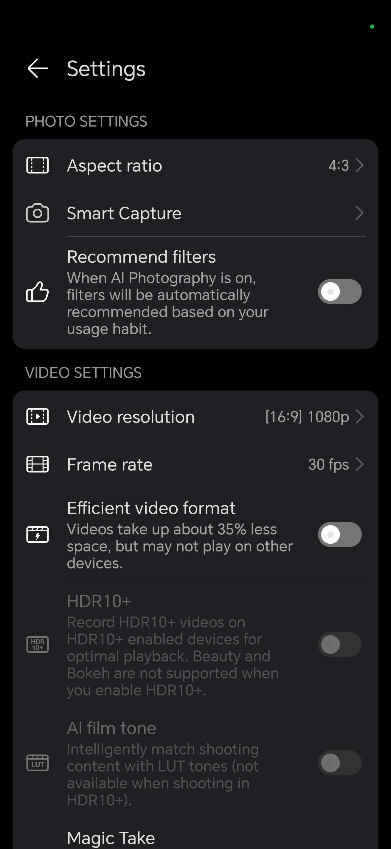 HONOR Magic5 Pro camera layout and settings - 3