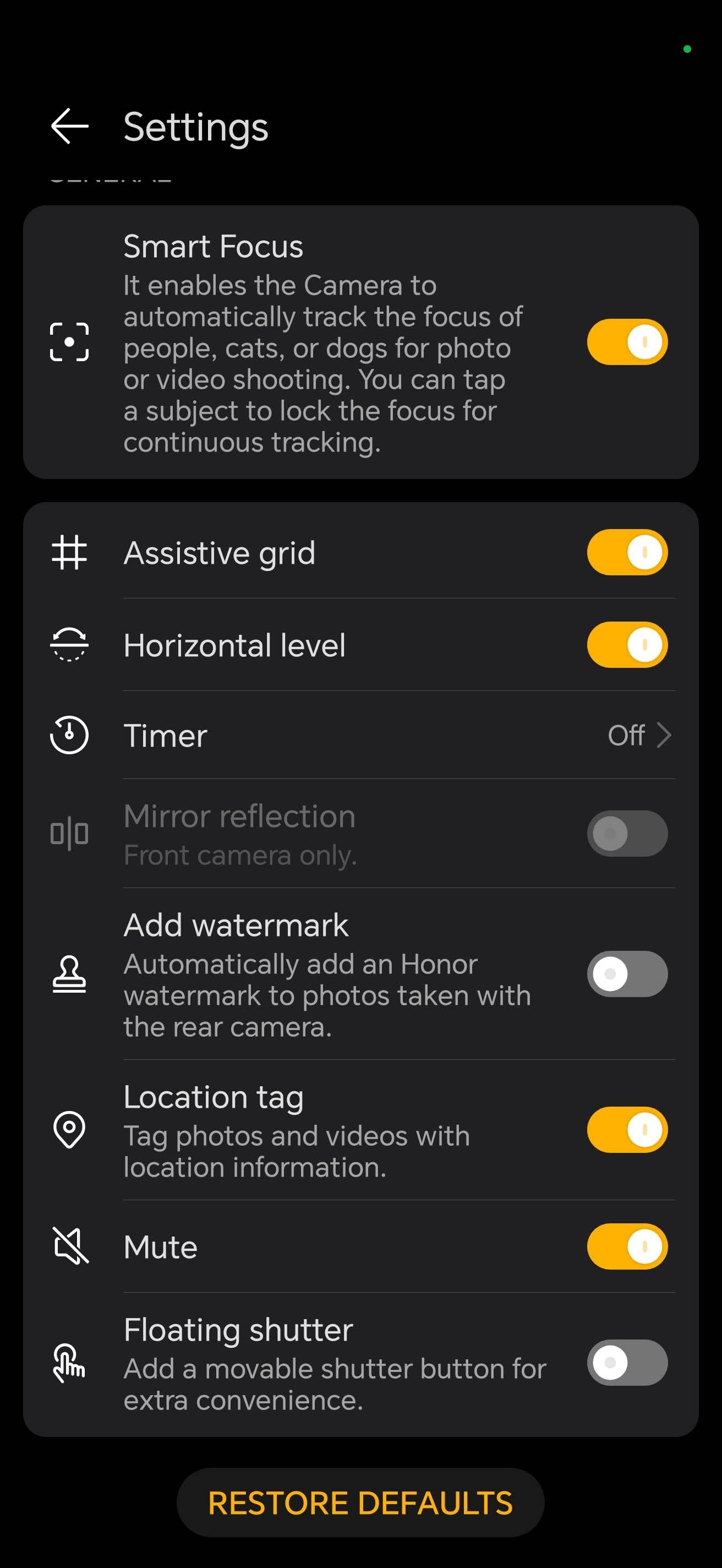 HONOR Magic5 Pro camera layout and settings - 5
