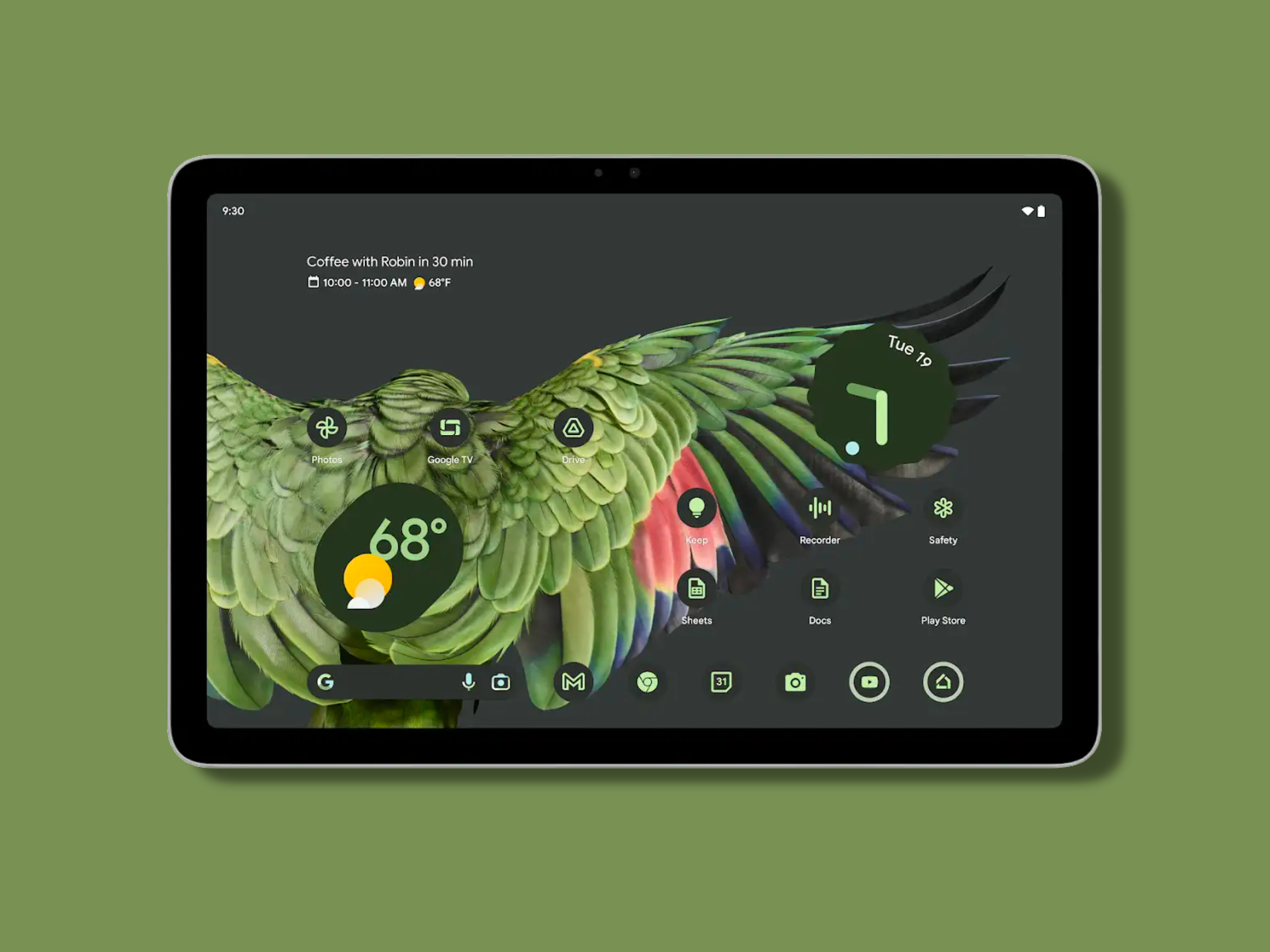 LI Google Pixel Tablet display