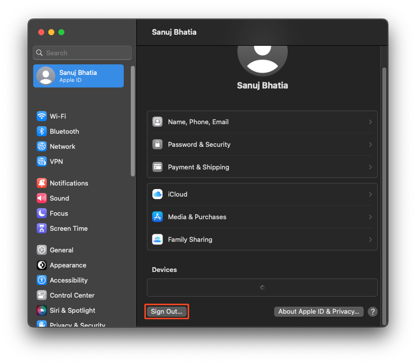 Remove apple mac account 1