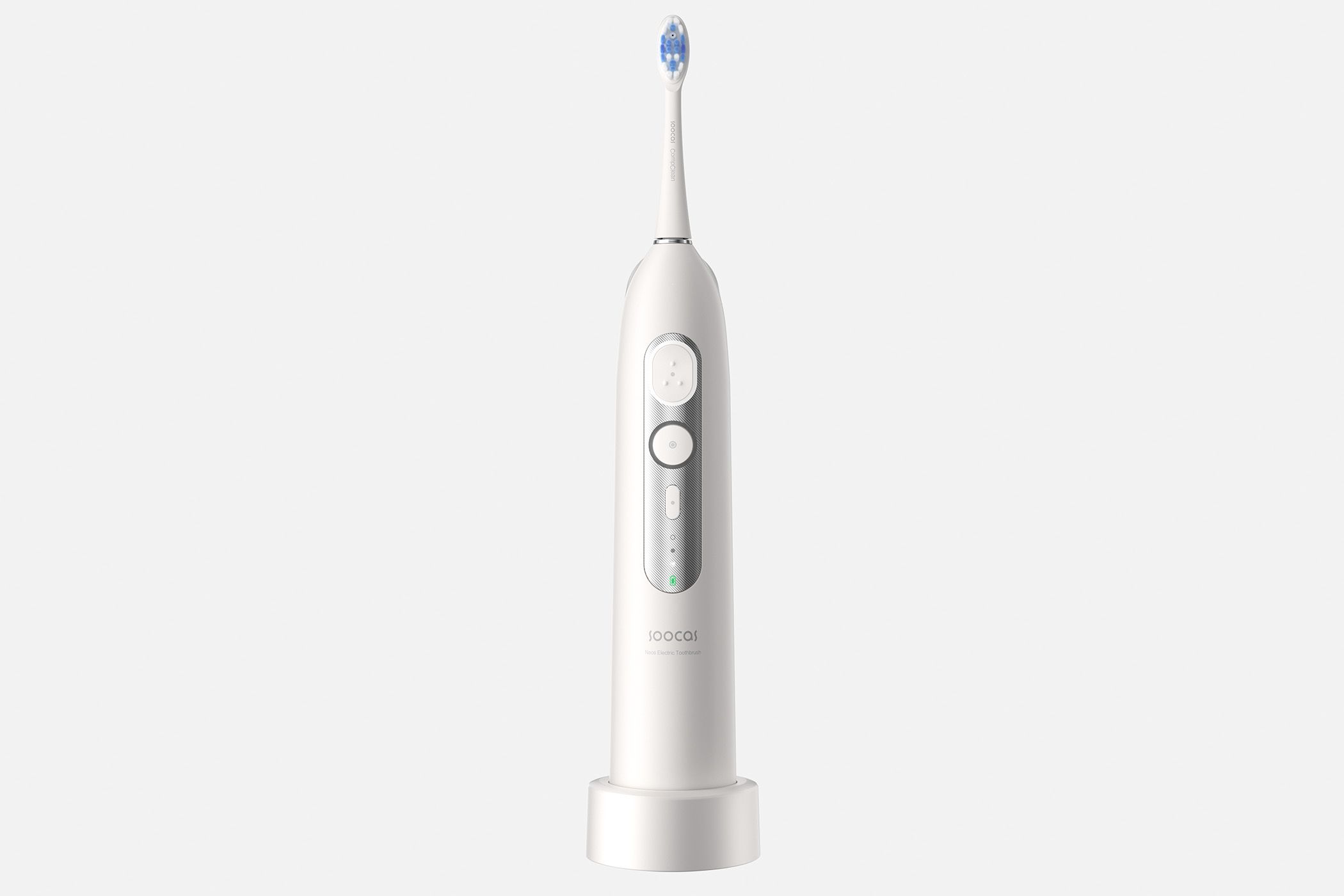 The Soocas Neos 2-in-1 Brush and Floss Electric Toothbrush on a white background.