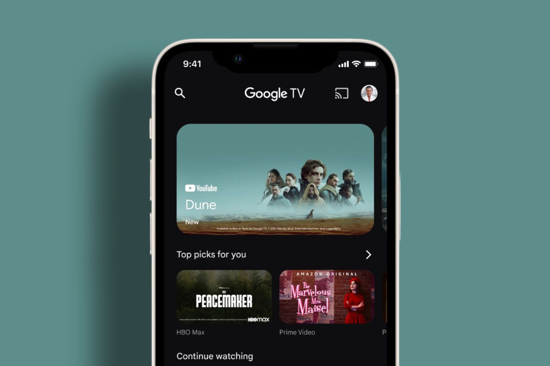 Google TV app for iOS iPhone