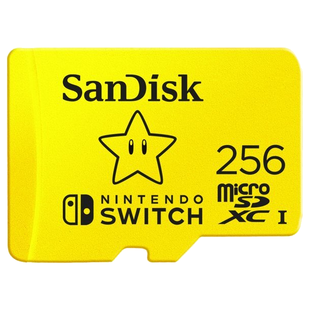   کارت microSDXC 256 گیگابایتی SanDisk دارای مجوز برای Nintendo Switch در رنگ زرد