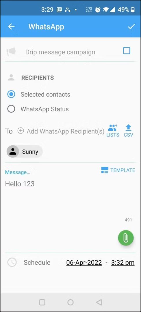 whatsapp message schedule Android 3