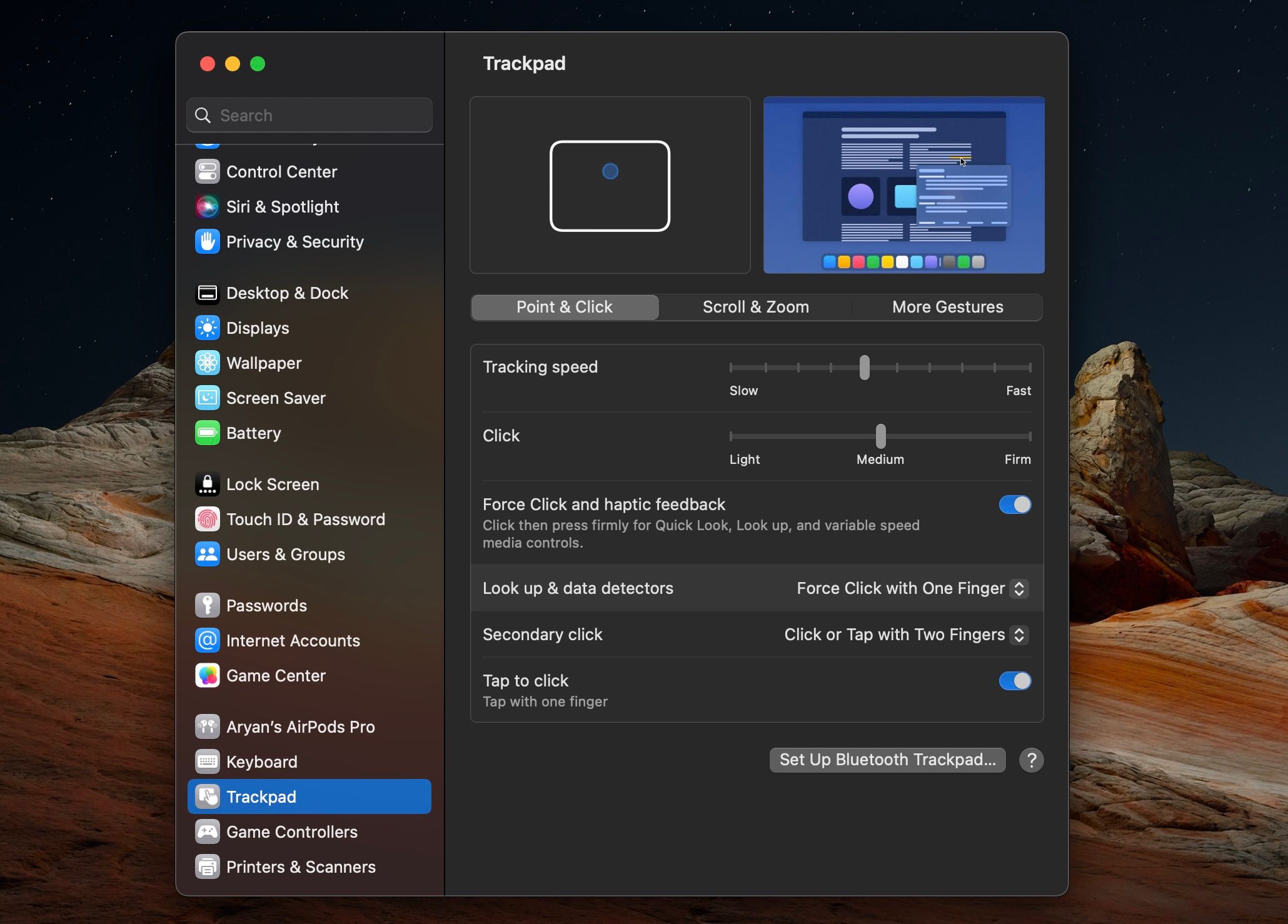 macOS Trackpad Settings Customizations