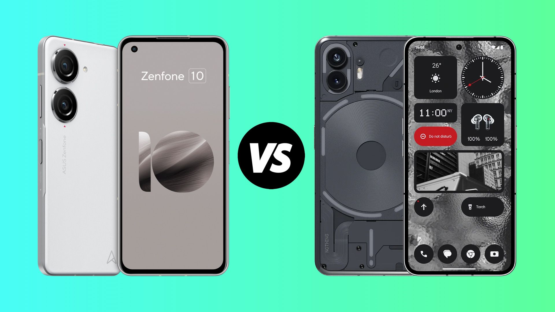 nothing phone 2 vs zenfone 10 featured