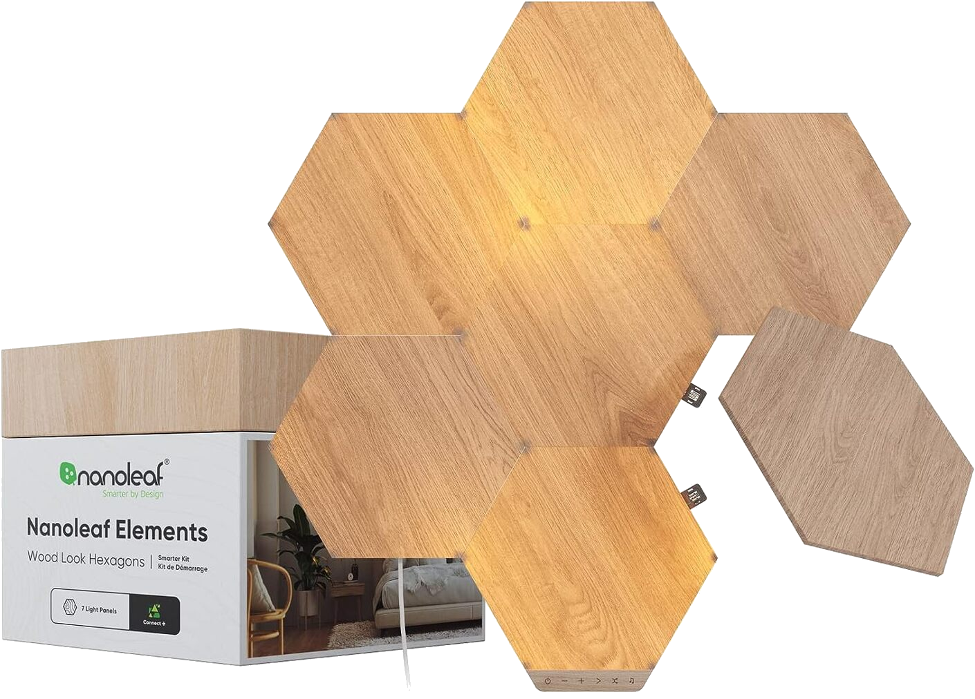Nanoleaf Elements Wood Look Hexagons PBI