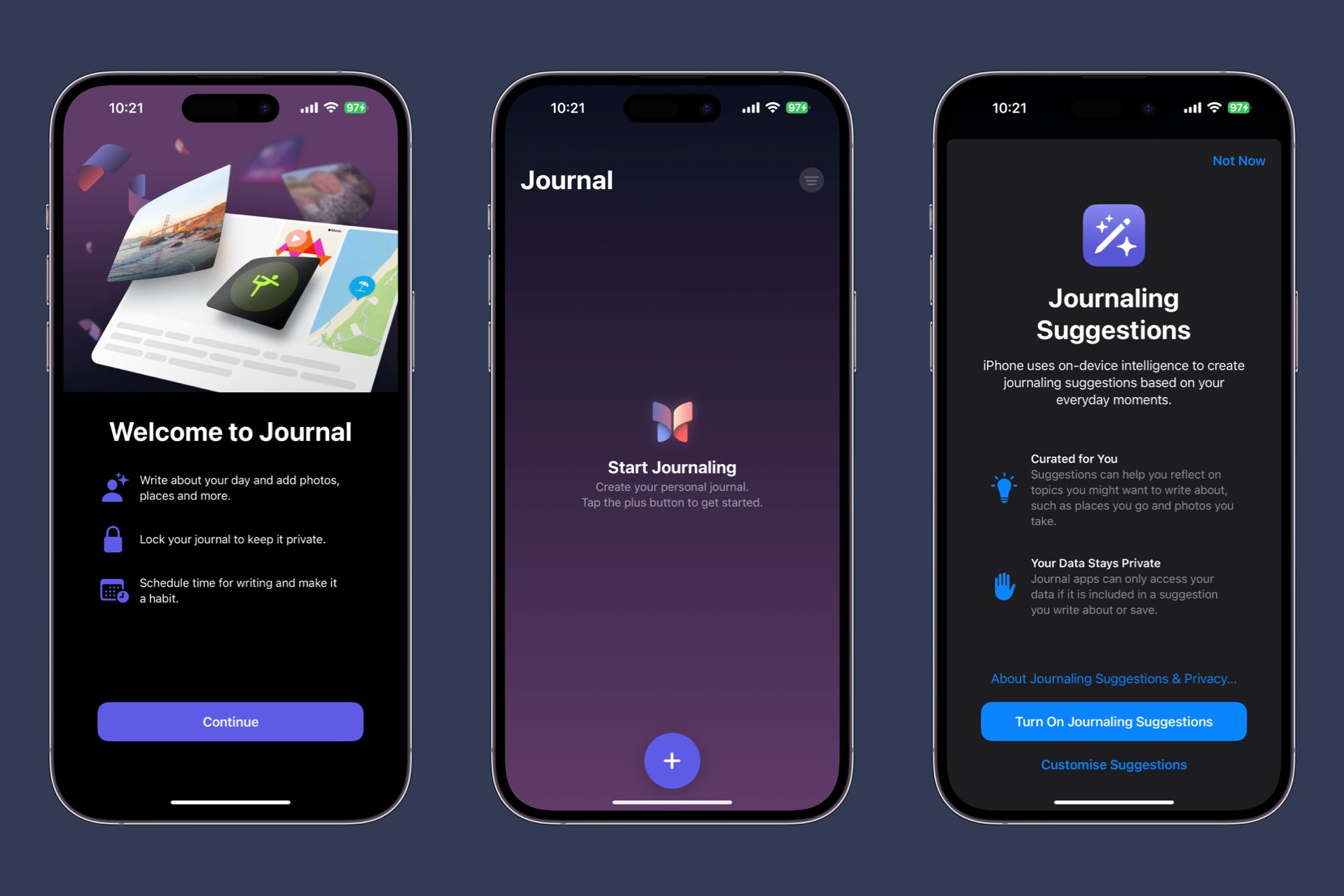 iOS Journal app