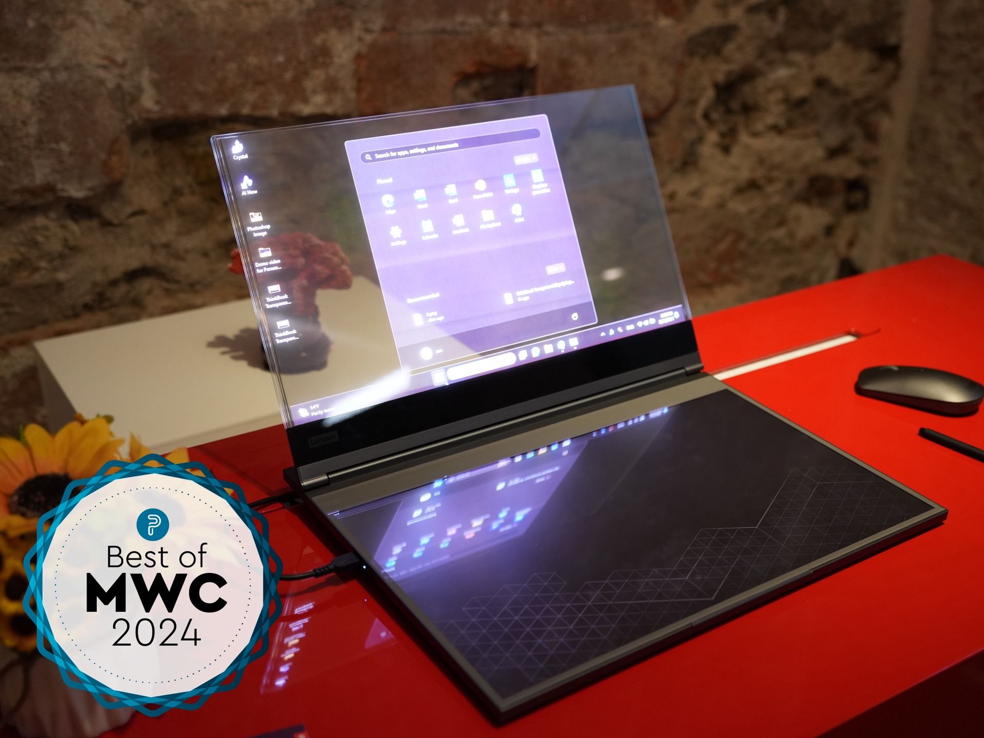 ThinkBook Transparent Laptop MWC 2024 pocketnow