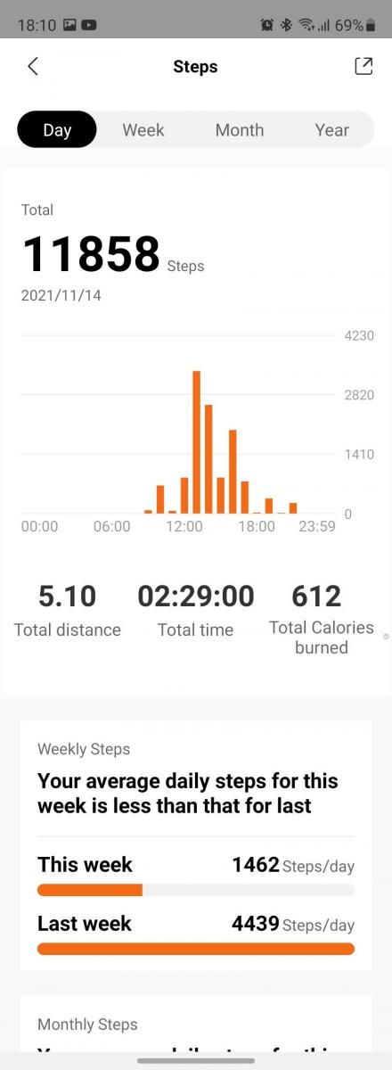 Amazfit Zepp app step tracking