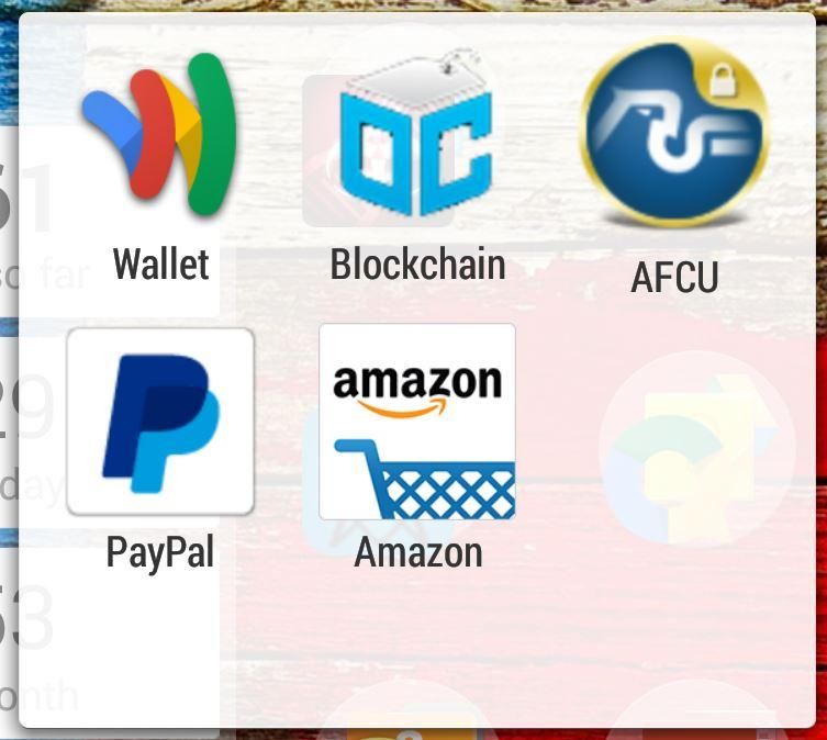 Google Wallet, BlockChain, America First Credit Union, PayPal, Amazon