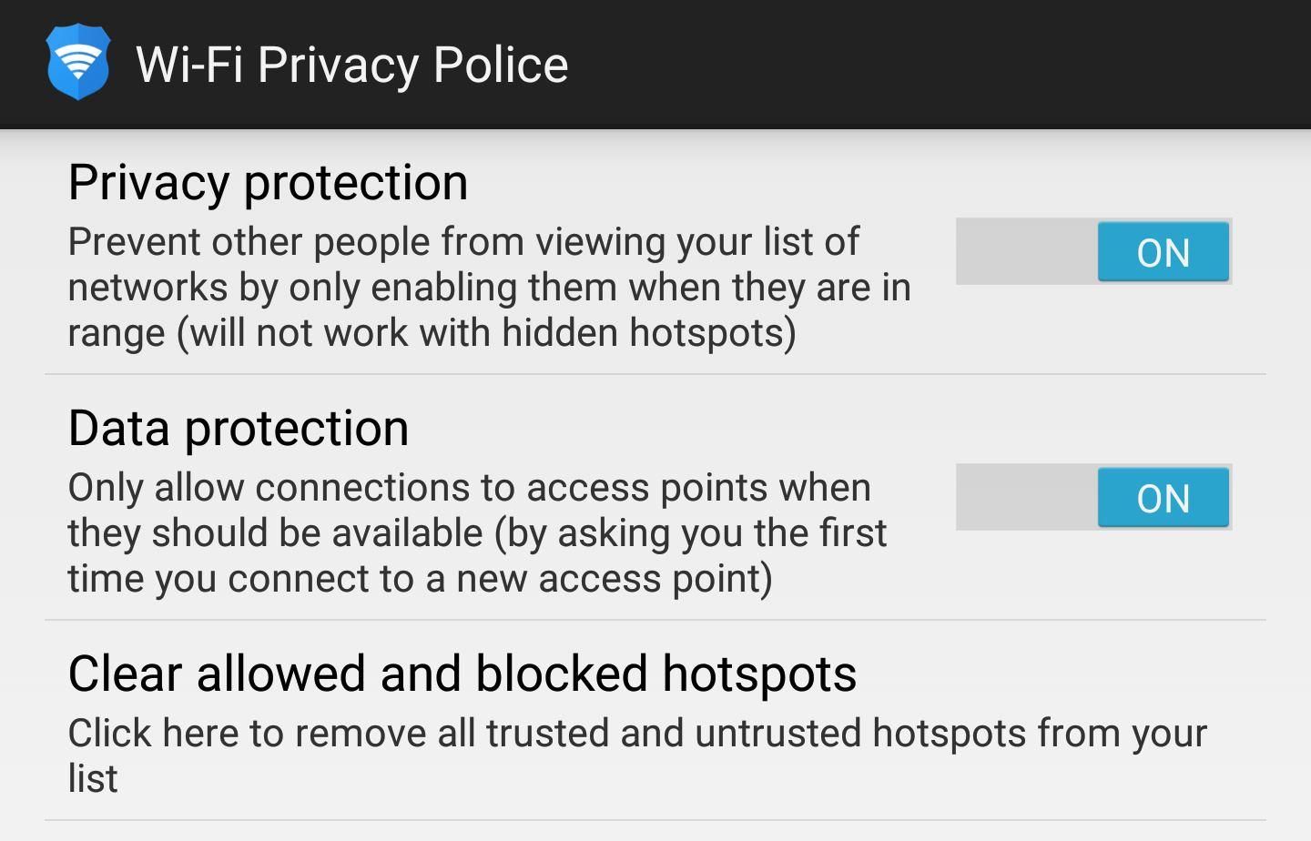wi-fi privacy police
