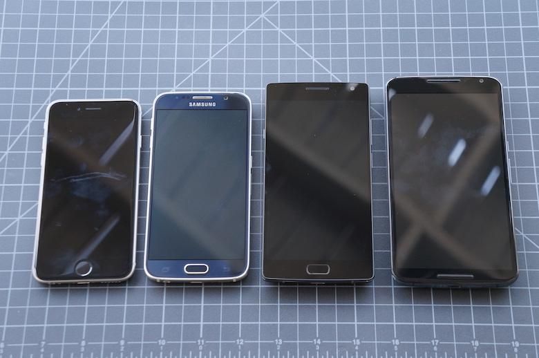 OnePlus 2 size comparison smartphone lineup