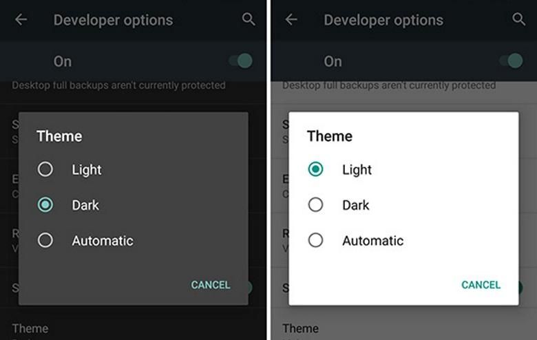 Android Marshmallow Dark Theme