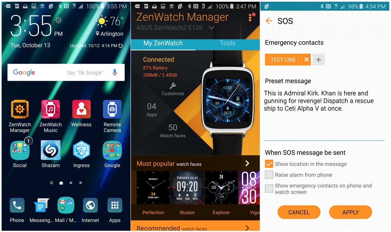ASUS ZenWatch 2 Review Software 1