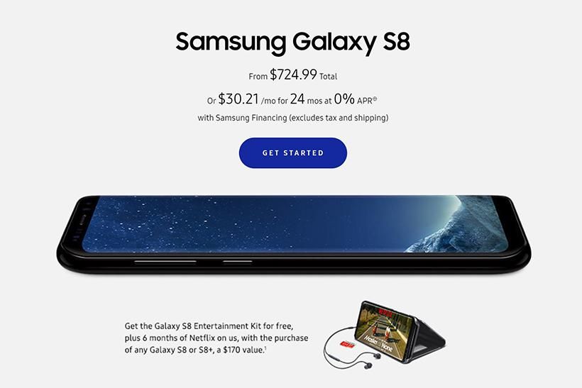Galaxy S8 pricing