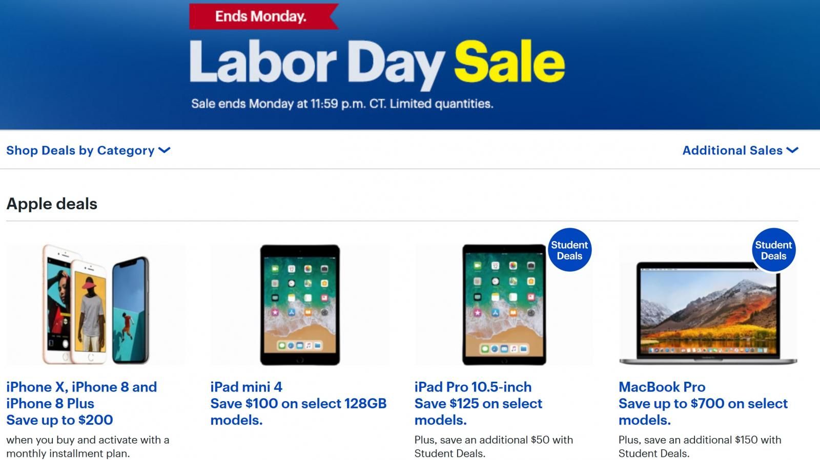 Discounted Apple products and more during Best Buy’s Labor Day sale