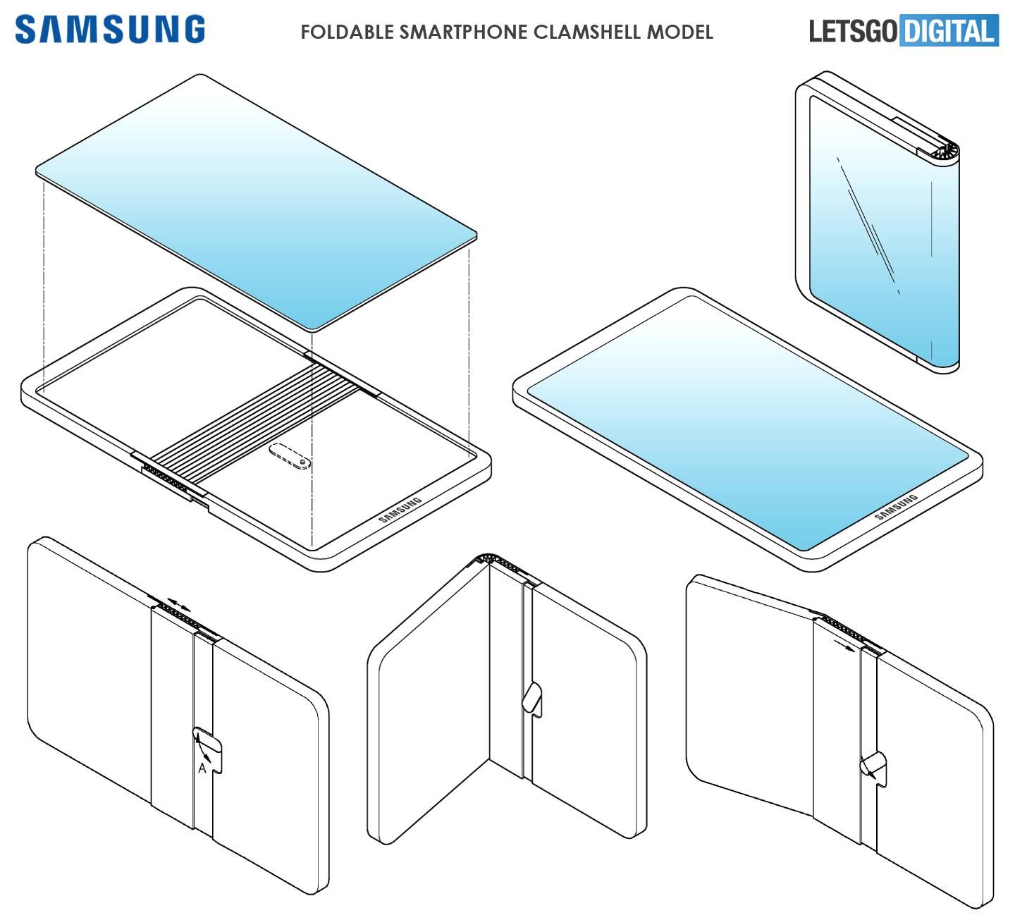 Samsung clamshell foldable smartphone