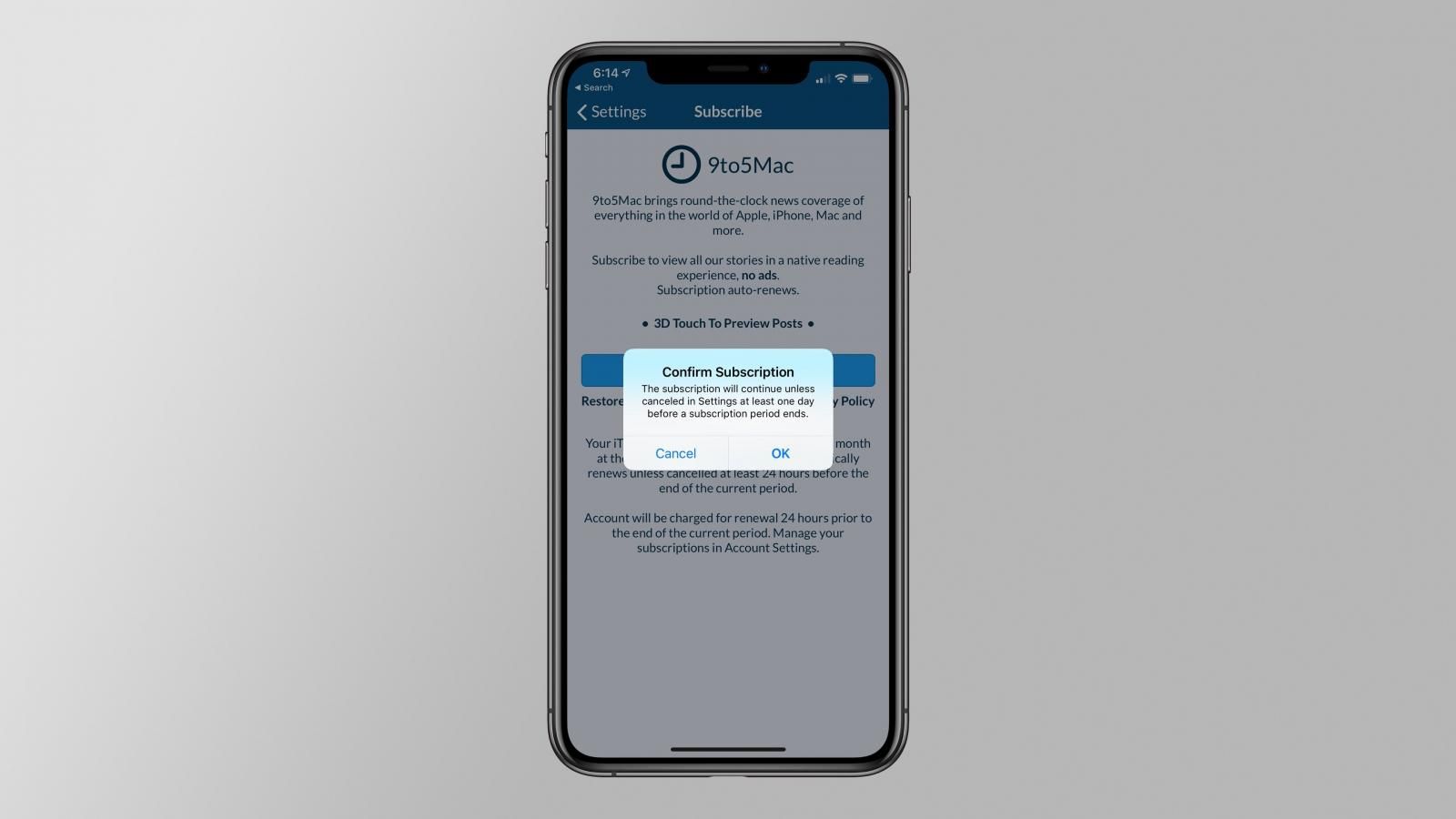 Apple adds 'Confirm Subscription' dialogue to avoid accidental sign-ups