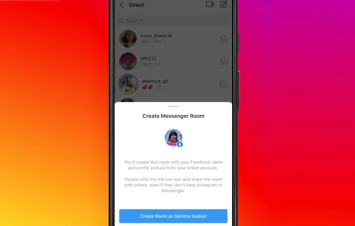 Instagram now lets you create Messenger Rooms for group video calls