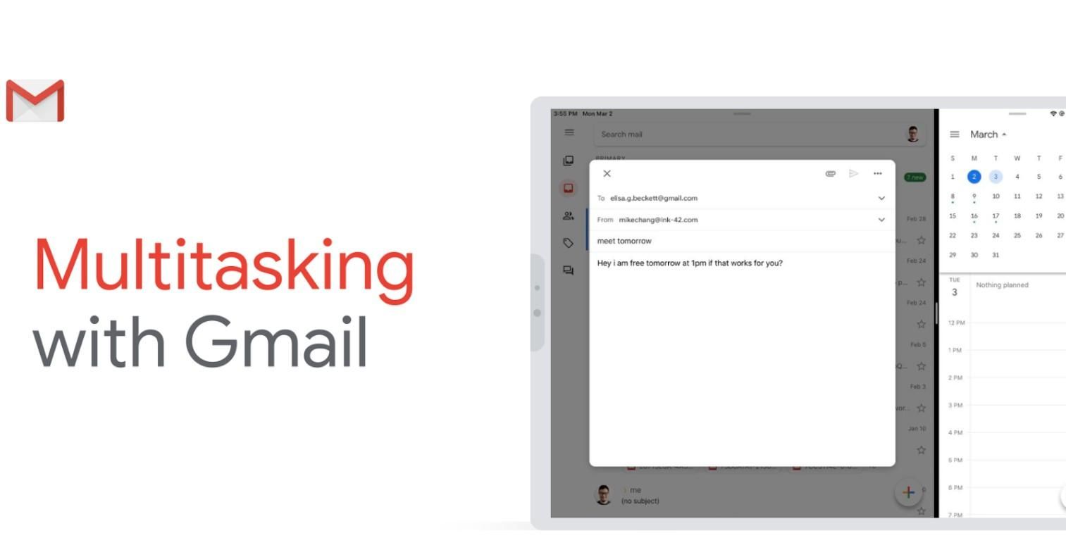 Gmail gets Split View multitasking support on iPad