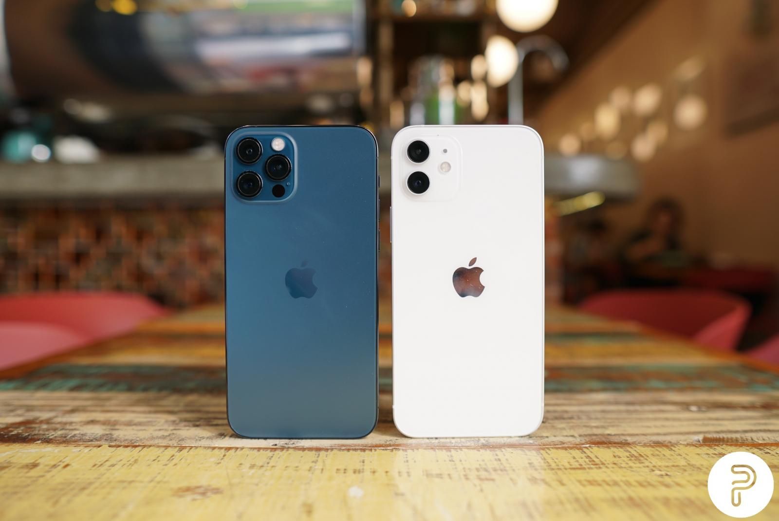 Apple iPhone 12 and iPhone 12 Pro on a table