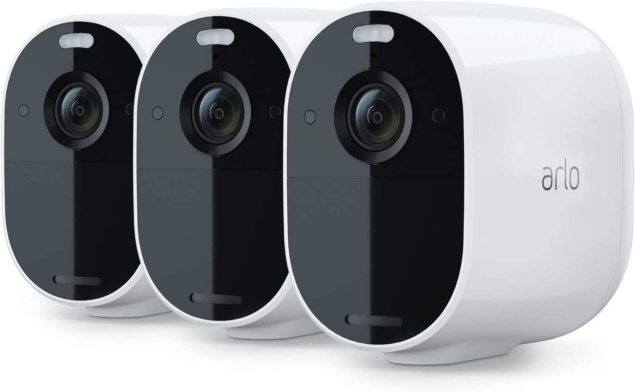 Arlo Essential Spotlight Camera in White product box image