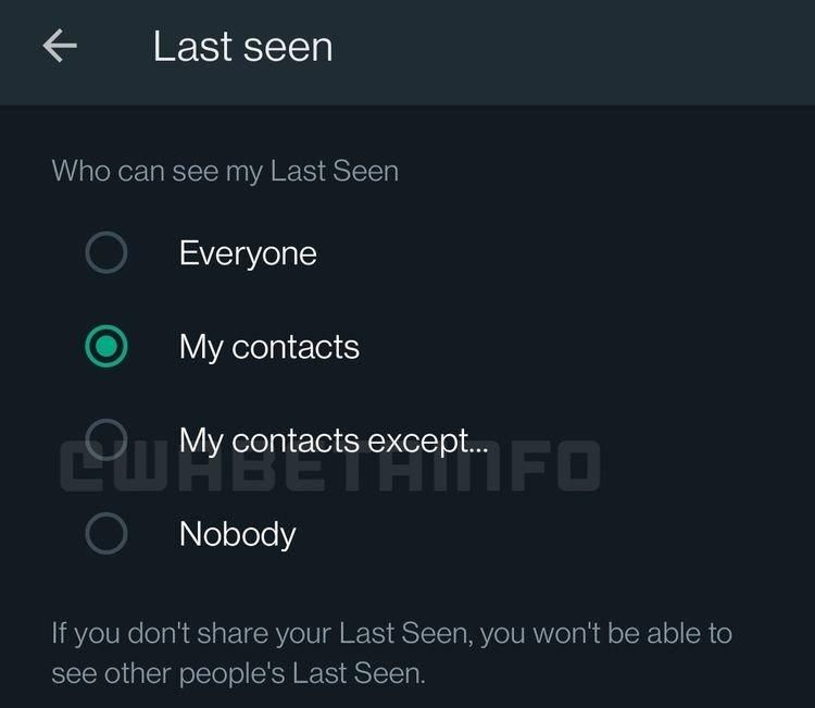 WhatsApp starts testing "My Contacts Except" privacy setting on Android