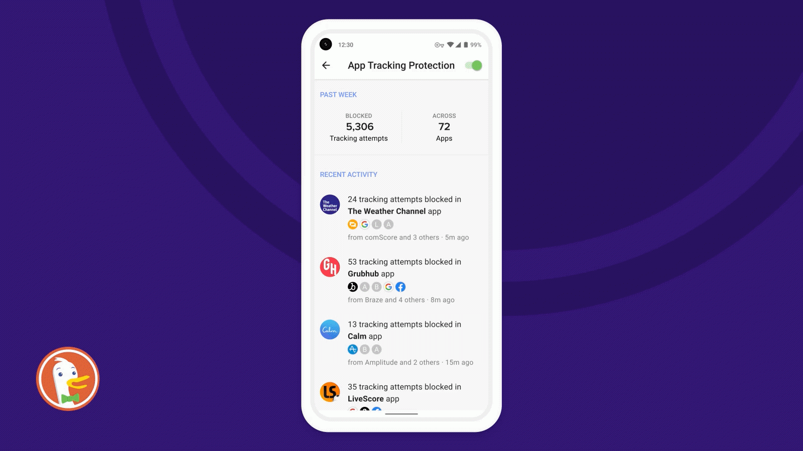 app tracking protection by DuckDuckGo