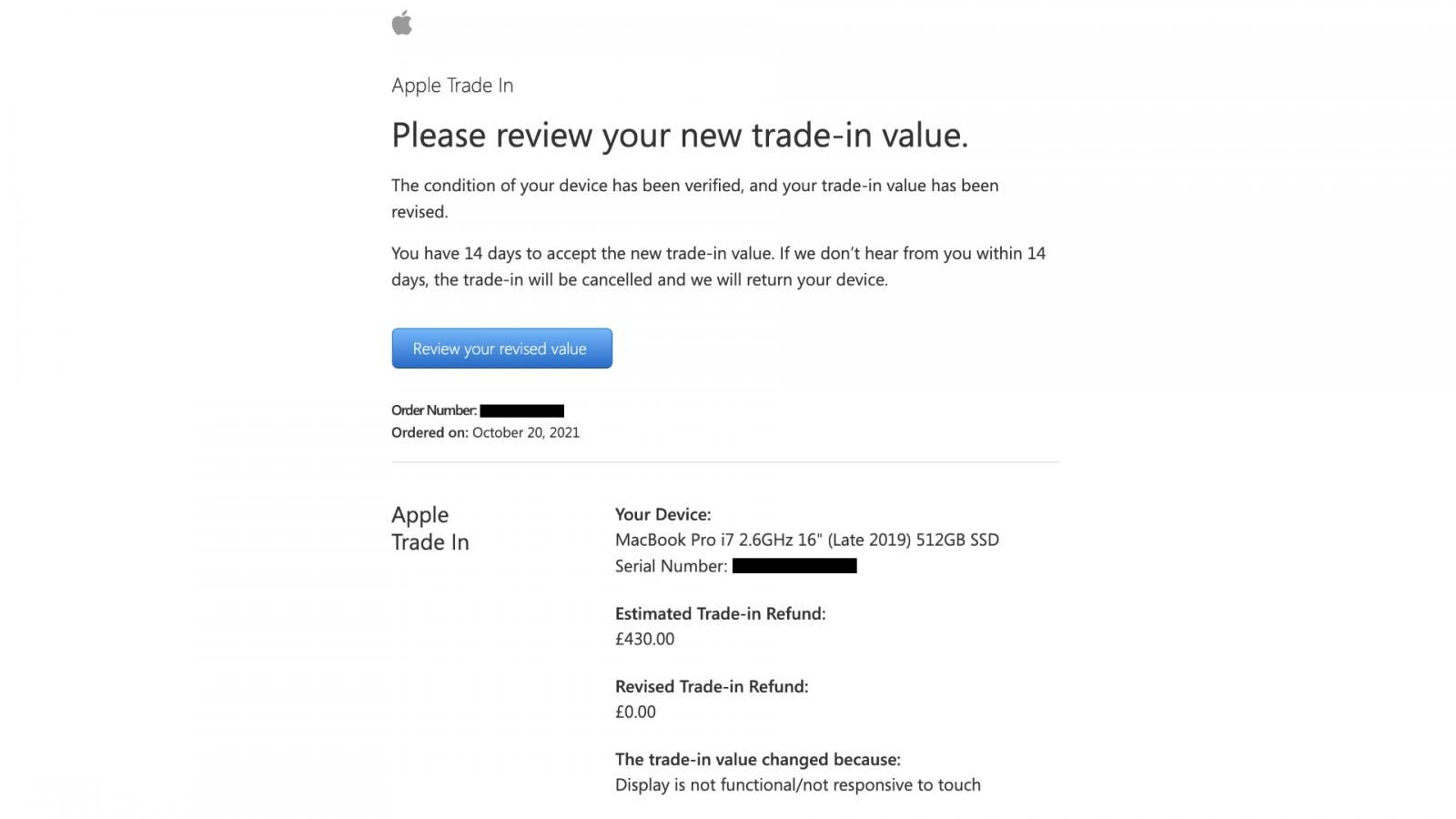 Apple MacBook Pro 2019 Trade-in value