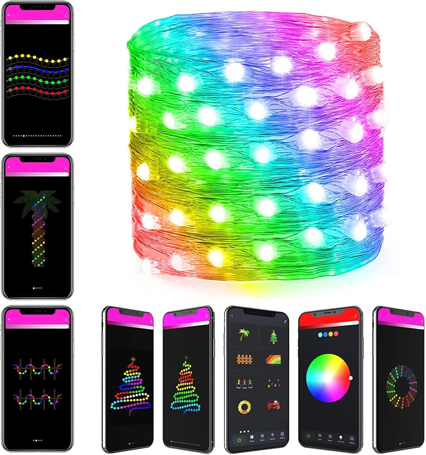 Hiiten Warm White RGB Color Changing String Lights