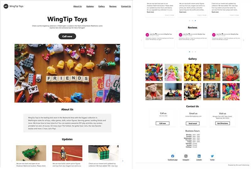Microsoft is making a website builder that d allow you to import info