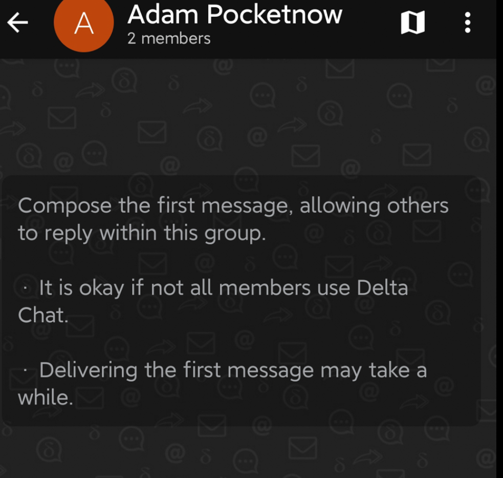 Delta Chat interface
