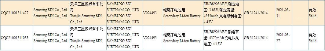 Samsung Galaxy S22+ and S22 Ultra battery 3C certification leak