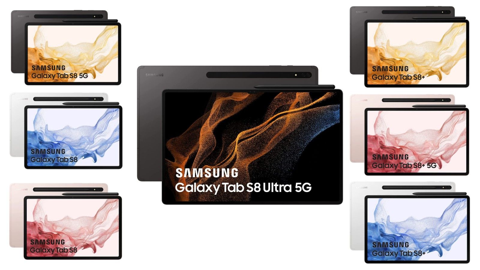 Samsung Galaxy Tab S8, Tab S8 Plus and Tab S8 Ultra (Full Reveal) 