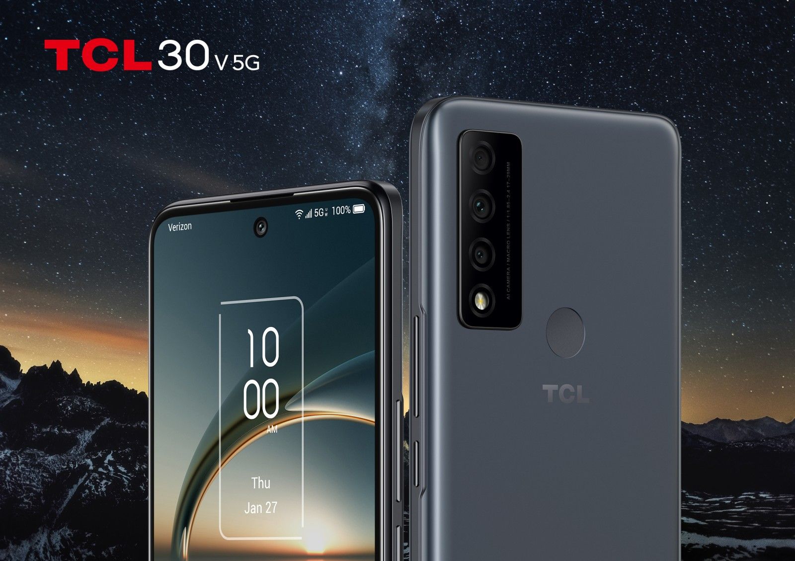 TCL 30 V 5G front and back