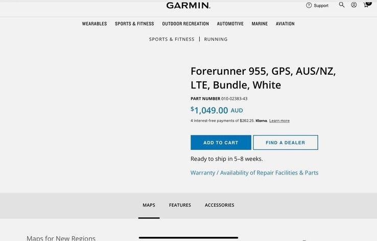 garmin forerunner 955 listing