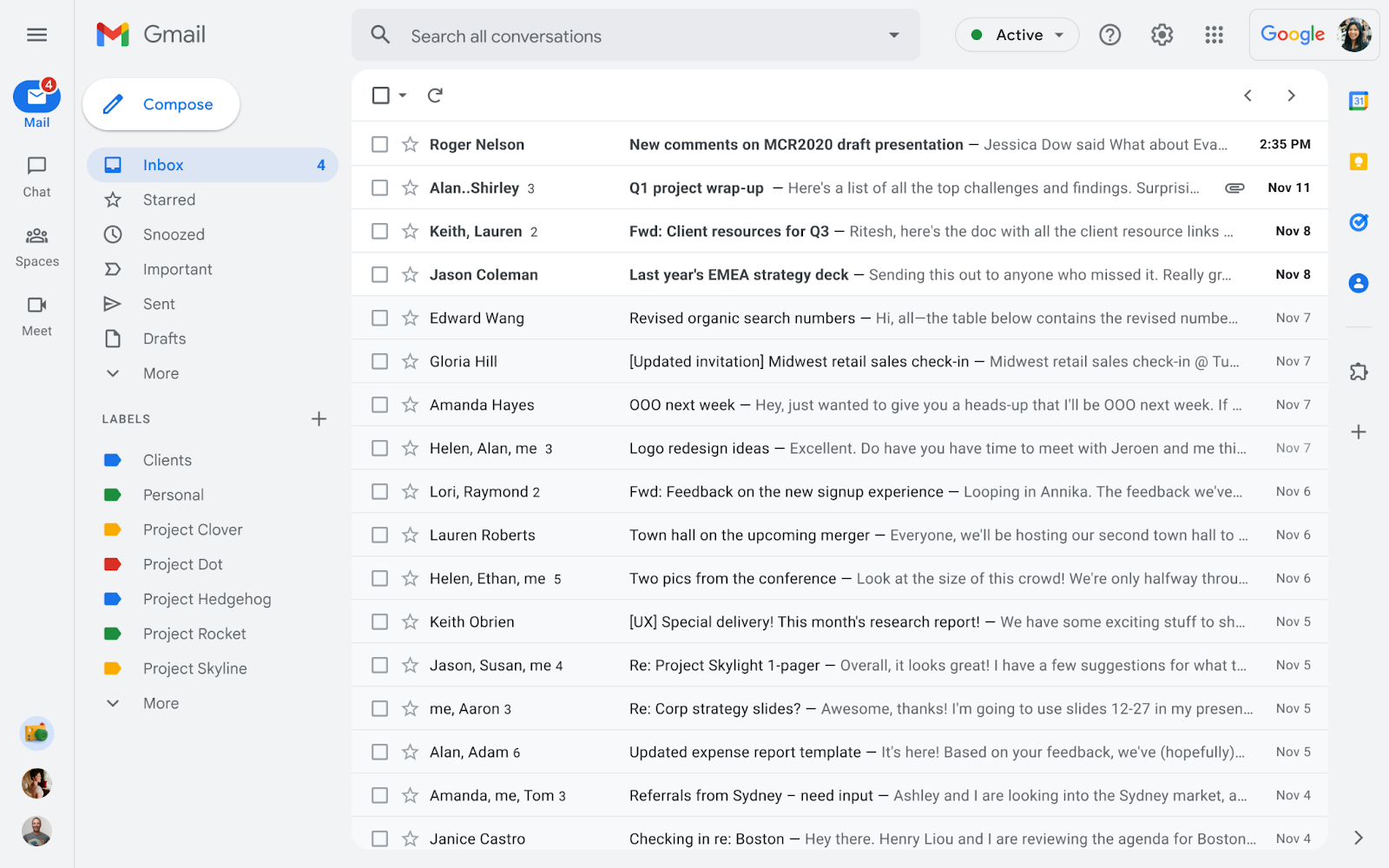 new gmail look 2022