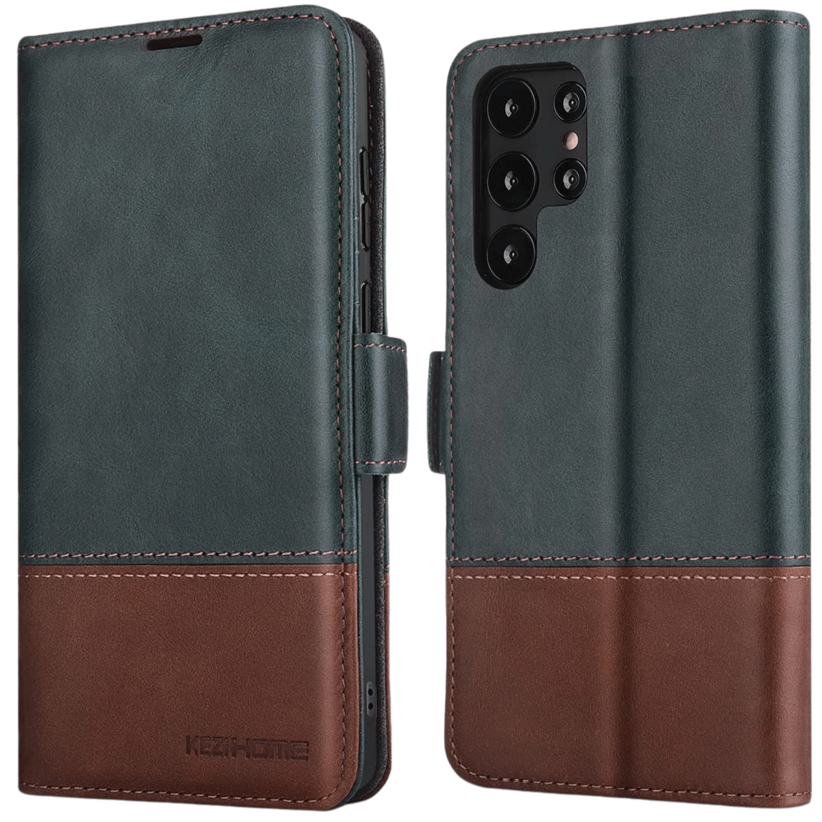 KEZiHOME Leather Cover S22 Ultra Wallet Case