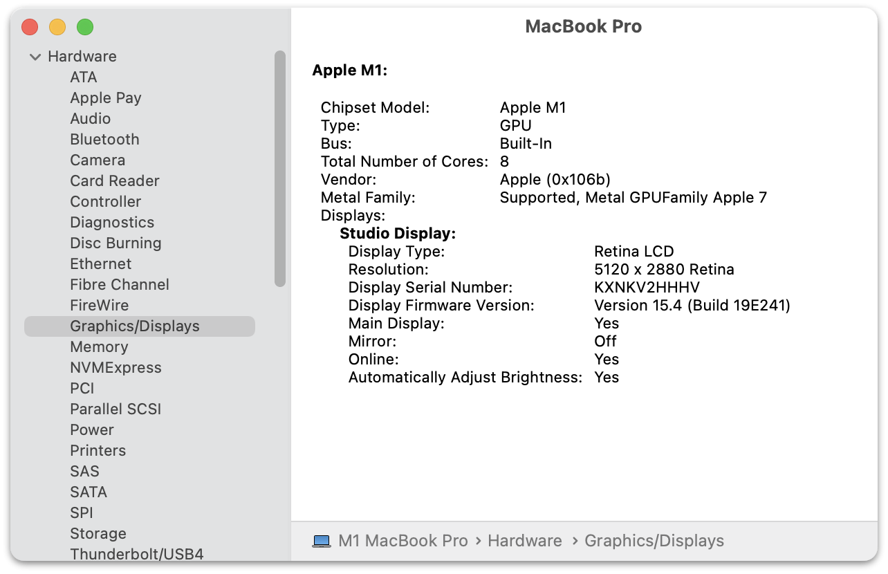 Apple Studio Display is running iOS 15.4