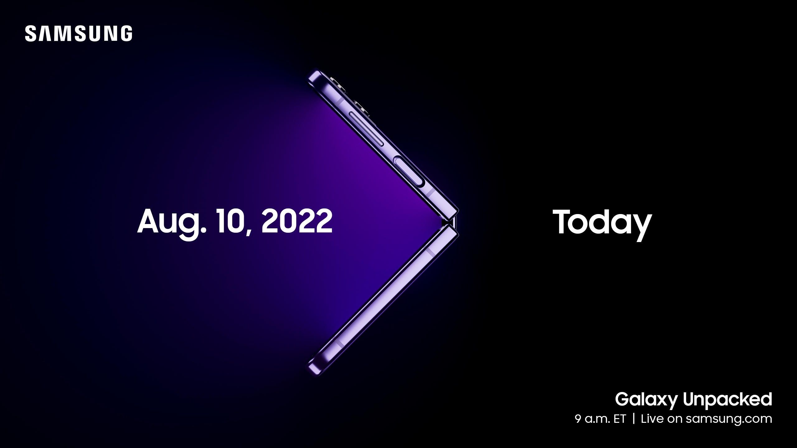 Samsung Unpacked 10 Ağustos 2022 teaser başlangıç ​​tarihi saat
